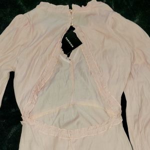 NWT pink mini dress with open back